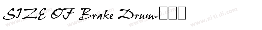 SIZE OF Brake Drum字体转换